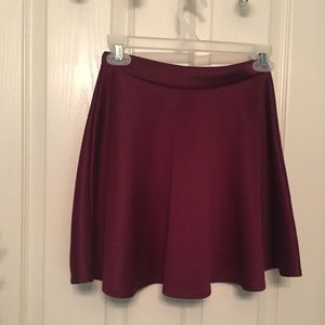 Burgundy skater skirt